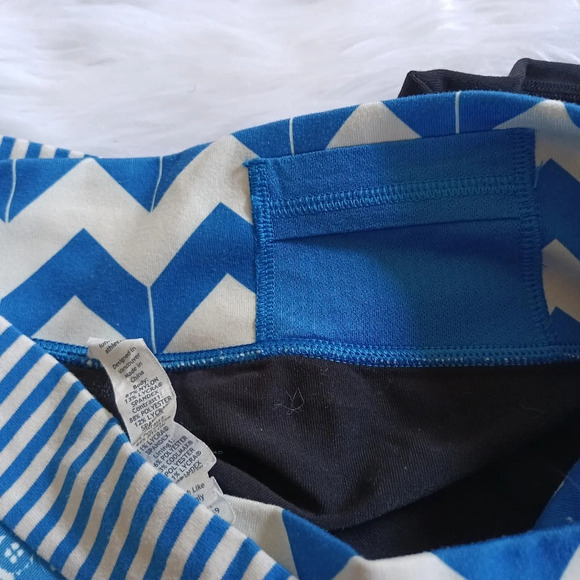 Lululemon Astro Pants Black / Arrow Chevron Polar Cream Beaming Blue 8 Tall - Picture 6 of 8